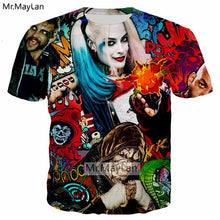 Load image into Gallery viewer, Harley Quinn JokerBlue Tshirt Boys T shirt